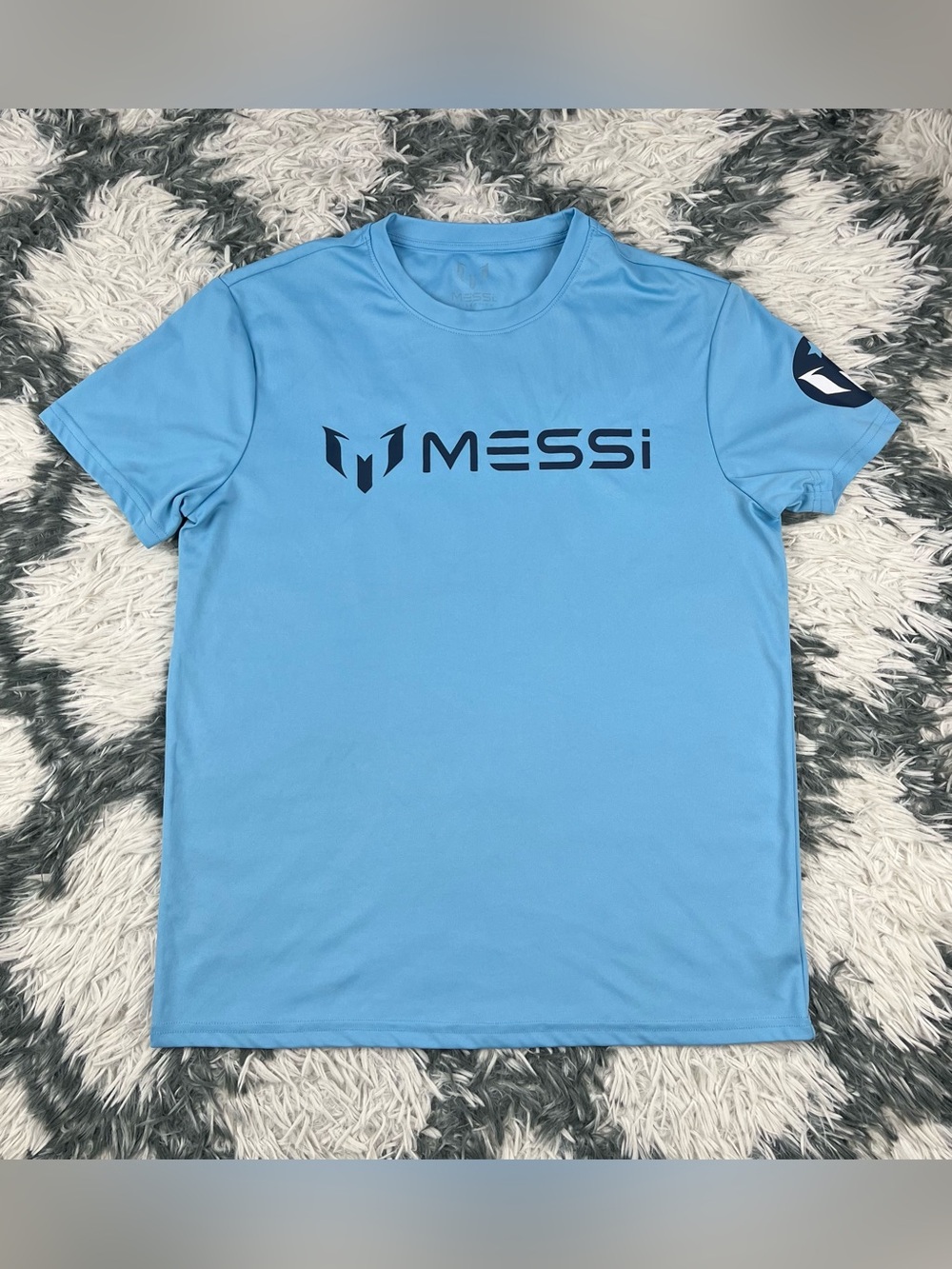 Messi Collection Men’s Baby Blue Logo T-shirt Size Small